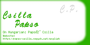 csilla papso business card